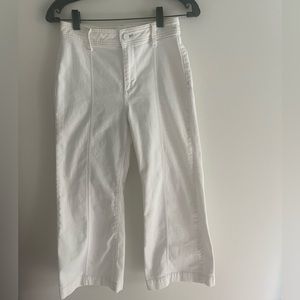 Paige wide leg denim pants in cropped ankle